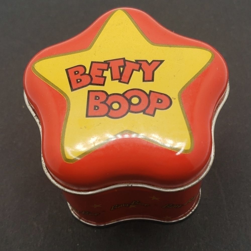 Vintage Betty Boop Star Shape Red Mini Candle Tin